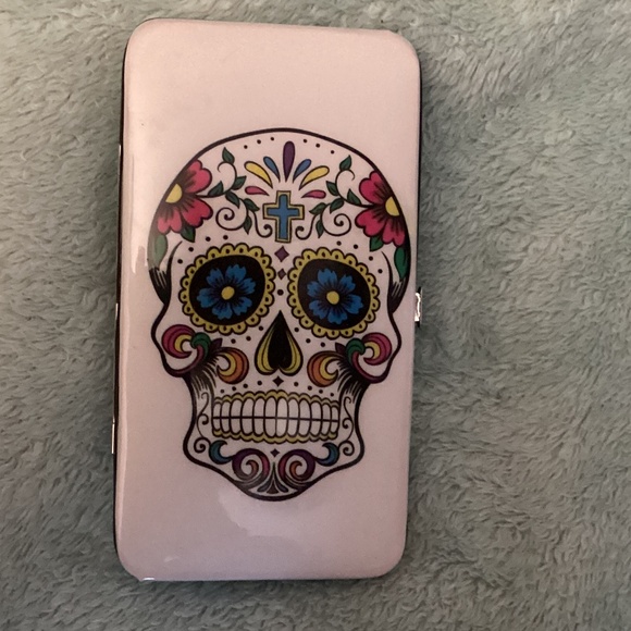 Handbags - Sugar Skull Clutch Wallet Day of the Dead Purse 👛